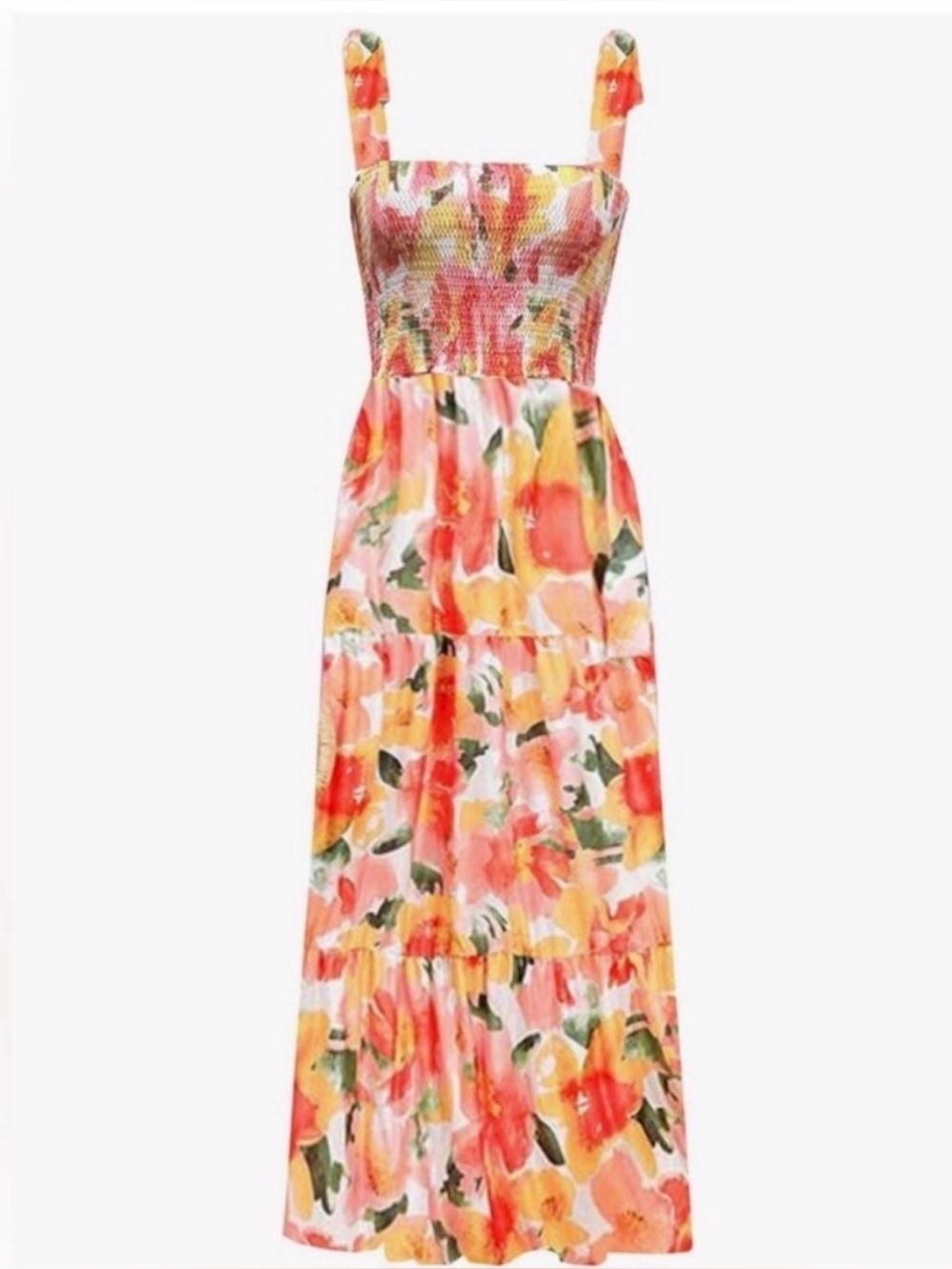 Amazon - floral dress with adjustable tie straps